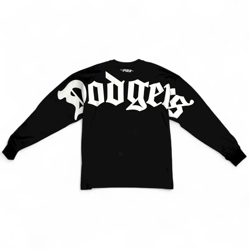 Los Angeles Dodgers Dodgerland Long Sleeve Tee – Wingspan Pro Standard In Black 1