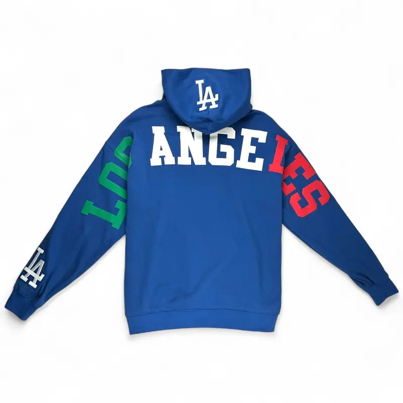 Los Angeles Dodgers Mexico Wingspan Drop Shoulder Fleece Hoodie – Royal 1