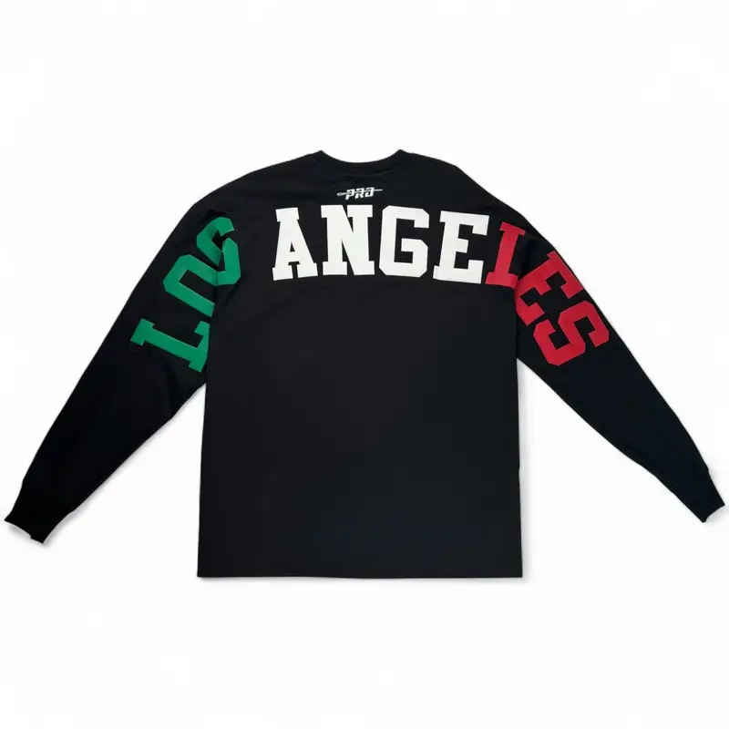 Los Angeles Dodgers Mexico Wingspan Drop Shoulder Long Sleeve Shirt – Black 1