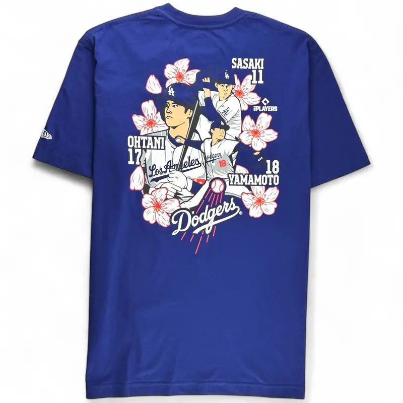 Los Angeles Dodgers Sakura Graphic T-Shirt – Oversized Fit By New Era In Royal Blue 1
