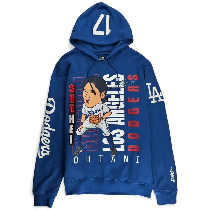 Los Angeles Dodgers Shohei Ohtani #17 Graphic & Embroidered Hoodie – Royal Blue 1