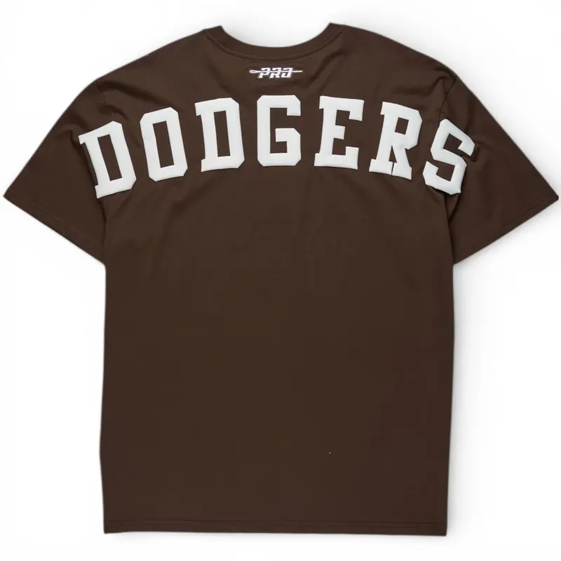 Los Angeles Dodgers Wingspan Cotton Jersey T-Shirt – Brown Drop Shoulder Fit 1