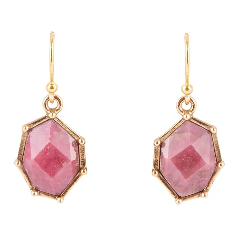 Lucky Seven Rhodonite Stud Earrings 1