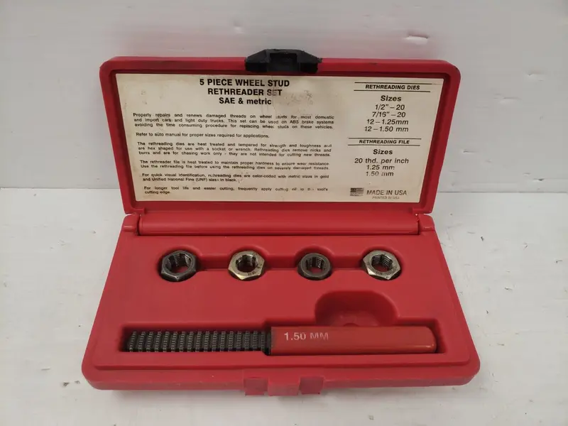 Mac Tools Tr2587 5-Piece Wheel Stud Rethreading Kit 1