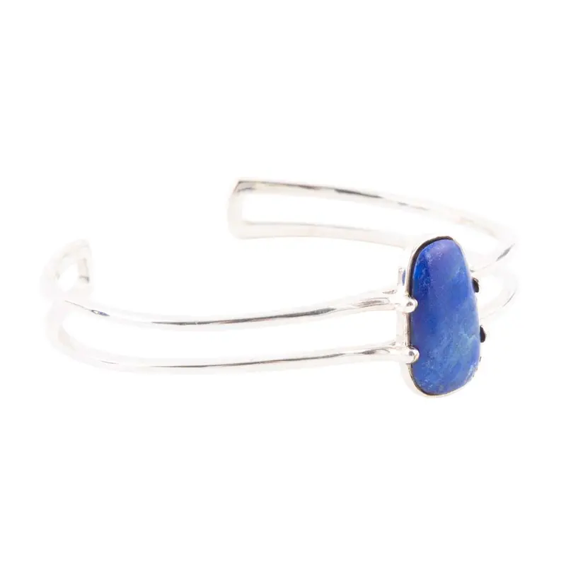 Madeleine Lapis Lazuli Cuff Bracelet In Sterling Silver 1