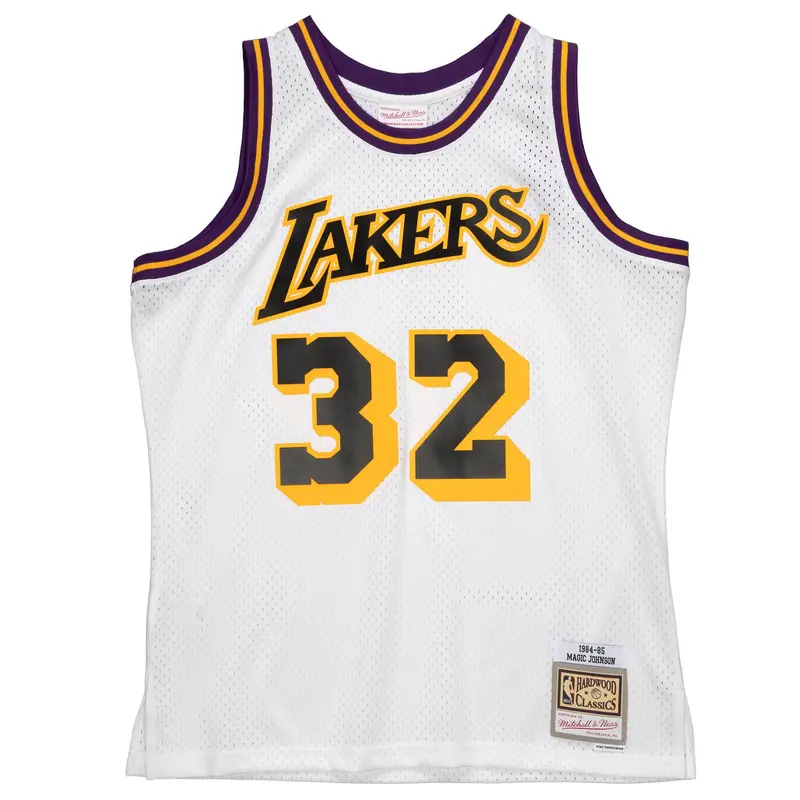 Magic Johnson Lakers Hardwood Classics Swingman Jersey – White 1