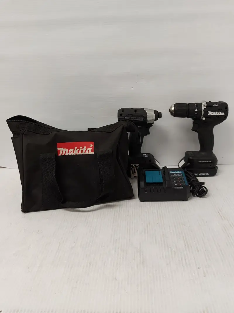Makita Dtd157 & Dhp487 Brushless Combo Kit – Drill And Impact Driver Set 1