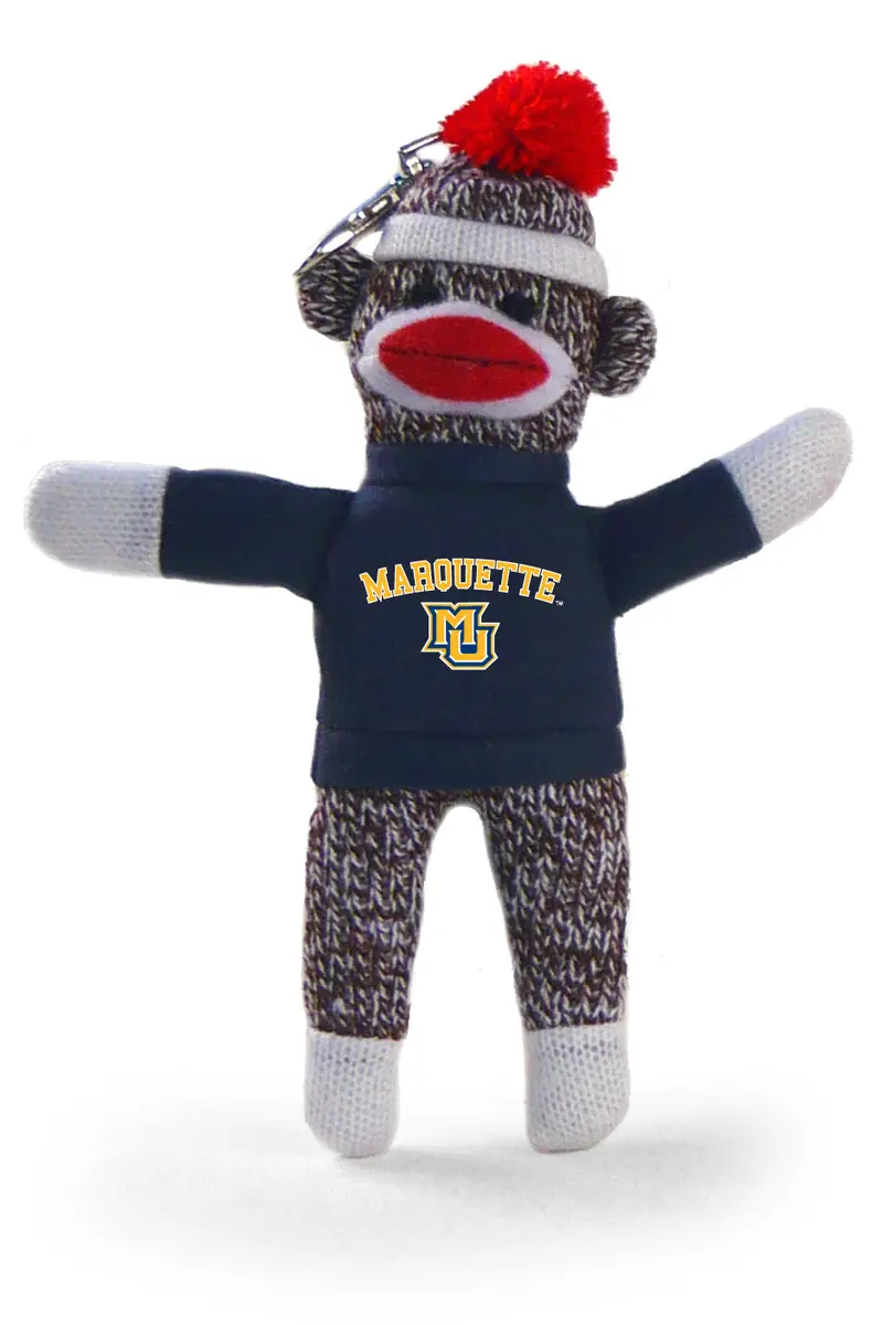 Marquette Golden Eagles Sock Monkey Keychain – 4" Athletic Mascot Keychain 1