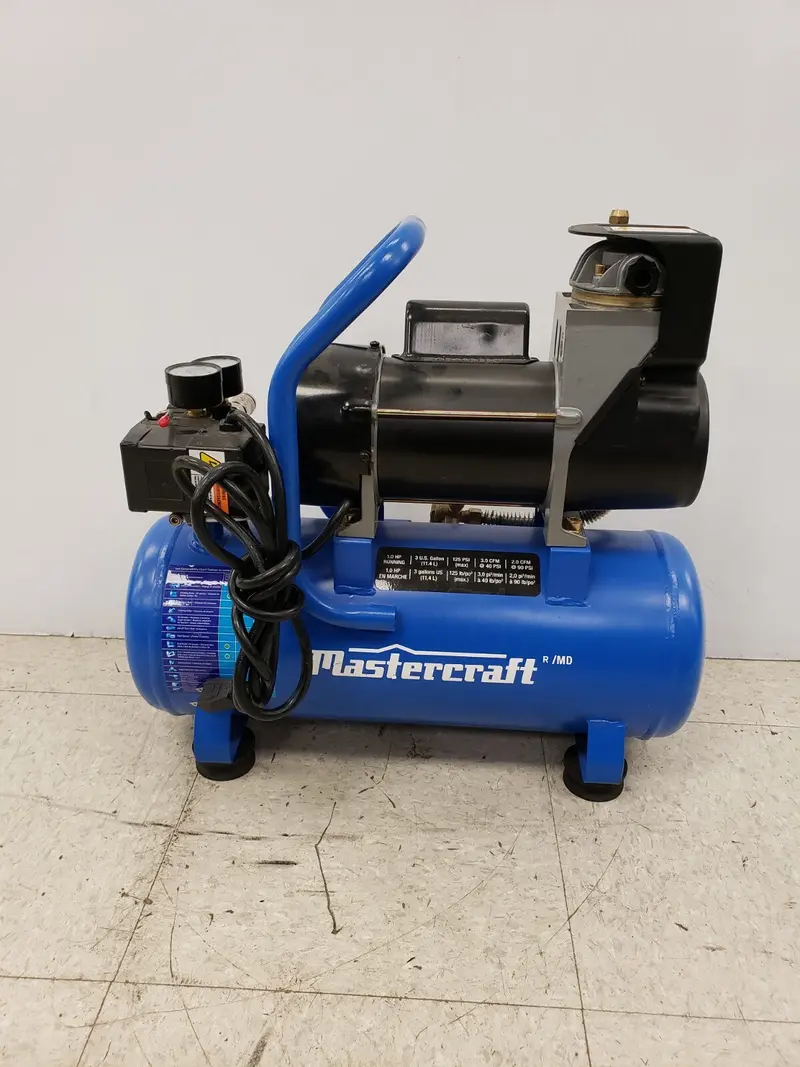 Mastercraft 058-1290-6 Oil-Free Twin-Tank Air Compressor (I-36970) 1
