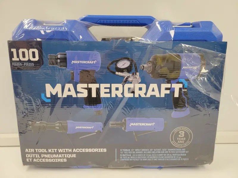 Mastercraft 058-1952-2 3-Gallon Portable Air Tool Kit 1