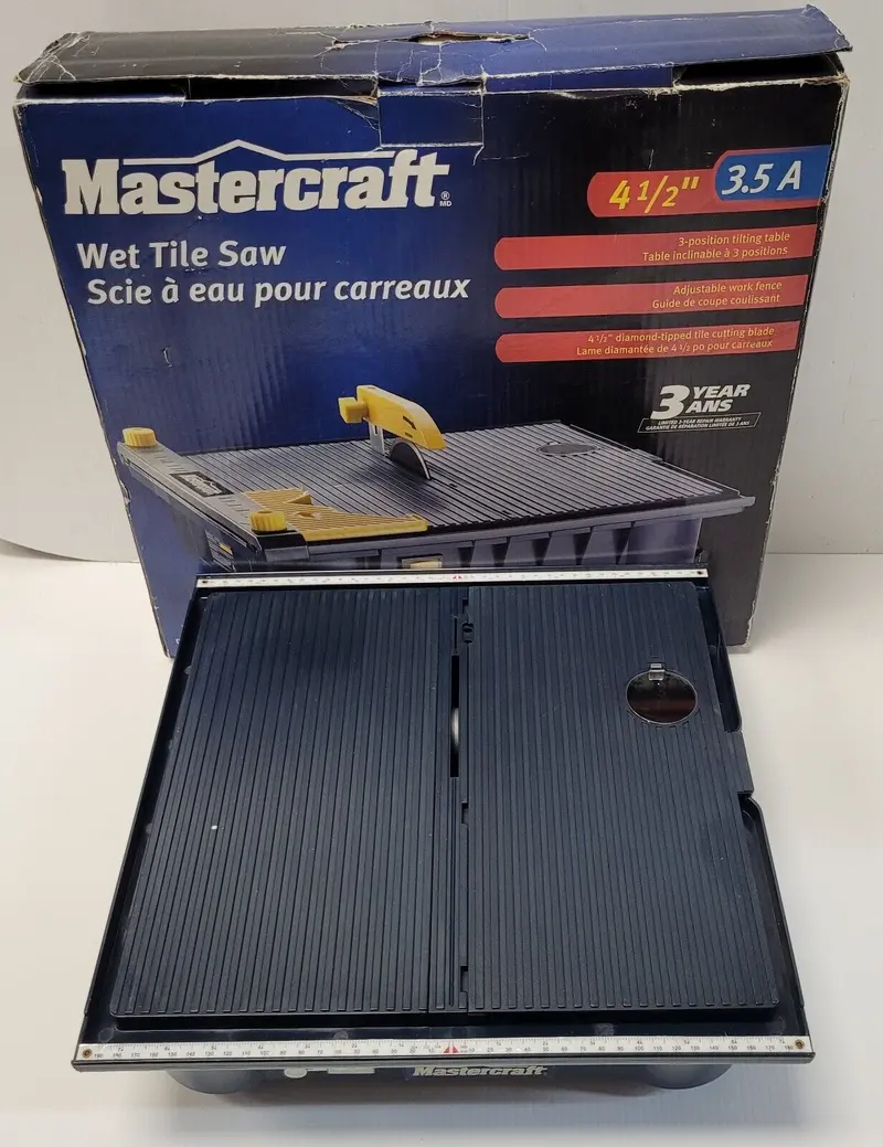 Mastercraft 55-6829-4 Wet Tile Cutting Saw With Stand 1