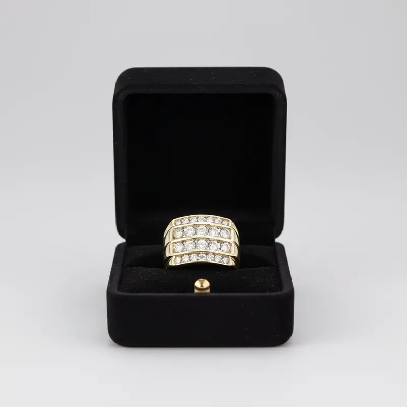 Men’S Diamond Ring In 10K Yellow Gold – 1.39 Carats Total Weight 1