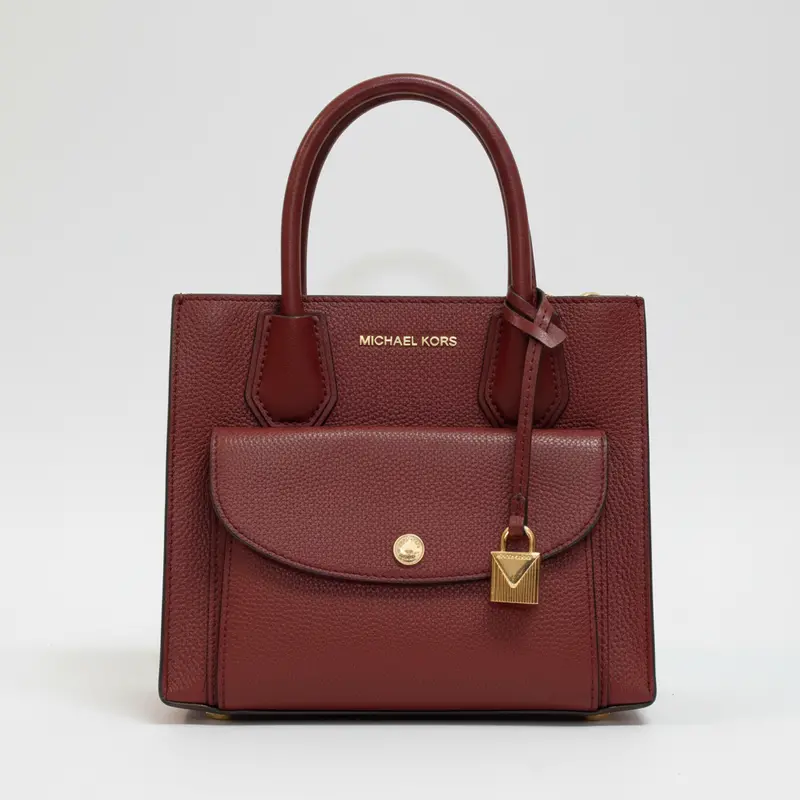 Michael Kors Mercer Medium Pocket Tote – Pebbled Leather Finish 1