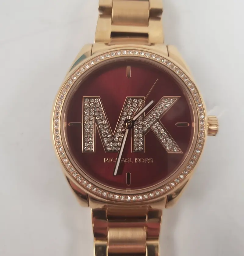 Michael Kors Mk7382 Women’S Chronograph Watch With Leather Band 1