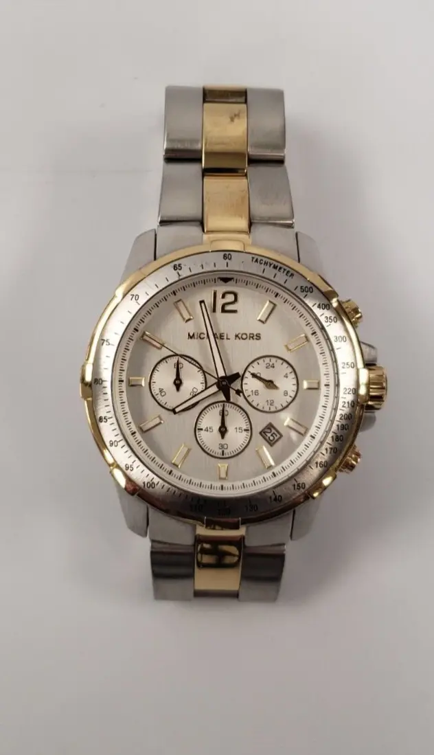 Michael Kors Mk8185 Chronograph Watch – Leather Strap, Quartz Movement 1