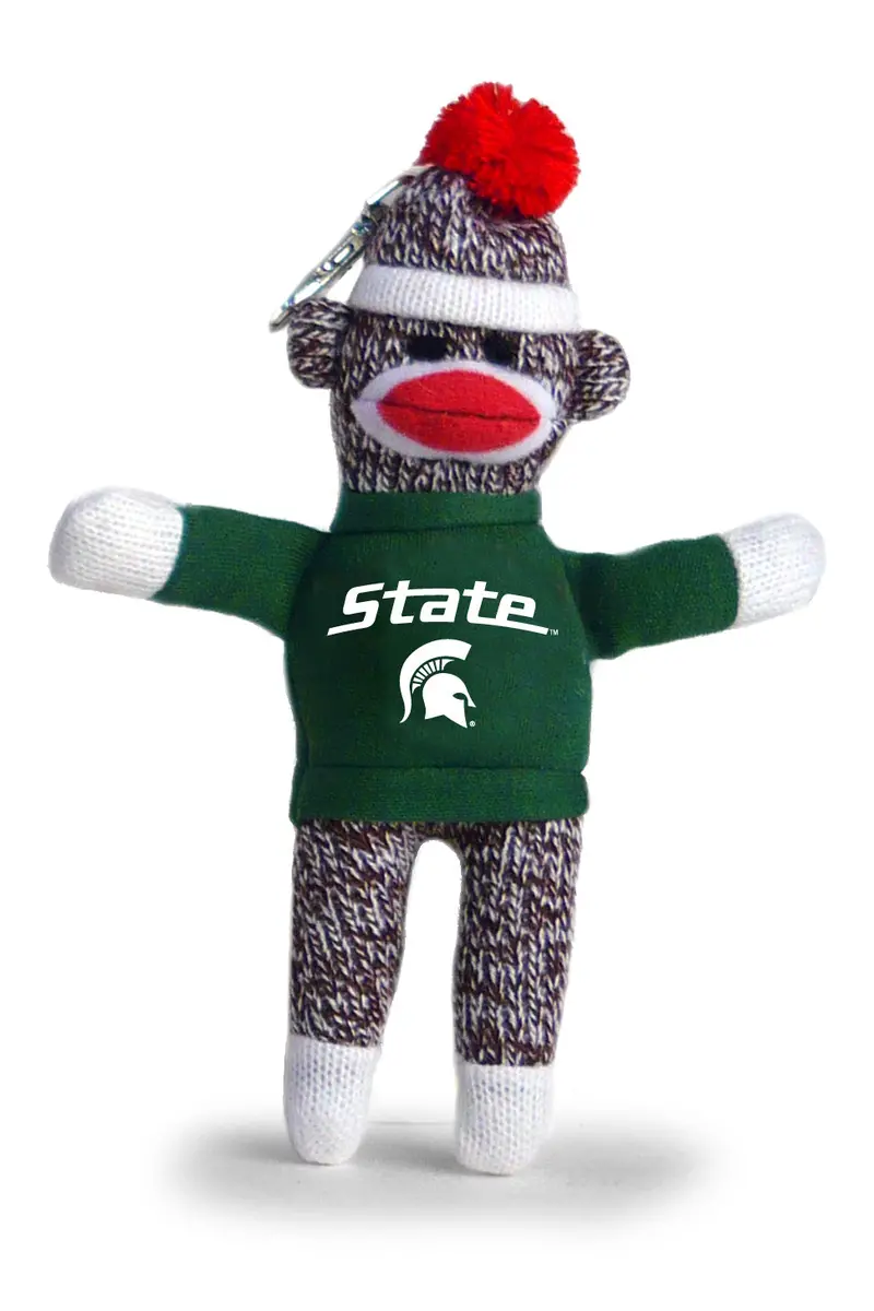 Michigan State University Sock Monkey Keychain – 4-Inch Spartans-Themed Gift 1
