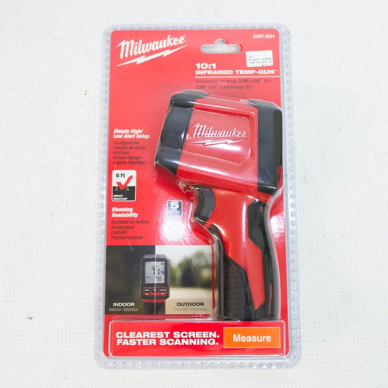 Milwaukee 10:1 Ratio Infrared Thermometer (Model 2267-20H) 1