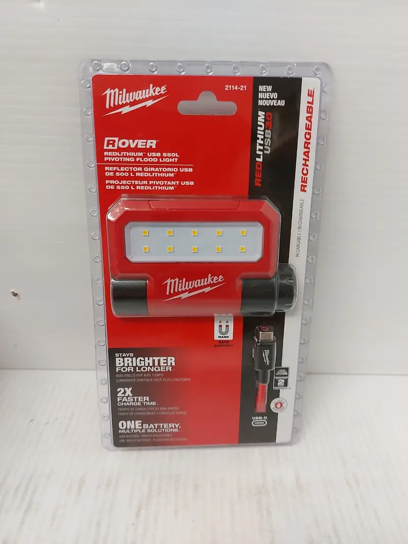 Milwaukee 2114-21 M12 Rover Pivoting Led Flood Light – 360° Adjustable 1