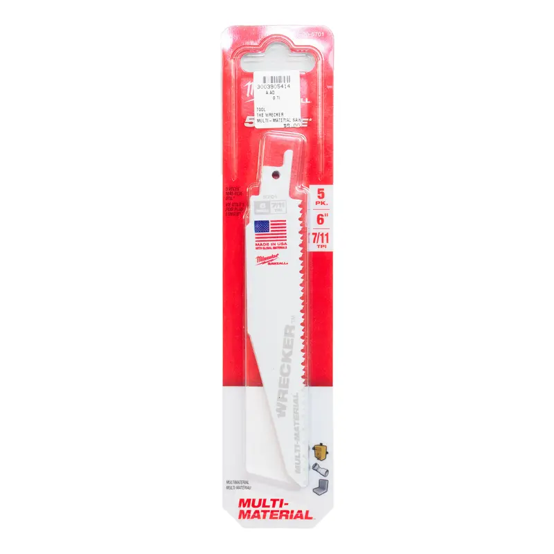 Milwaukee 6-Inch Variable-Pitch Sawzall Blade – 7/11 Tpi "The Wrecker" 1