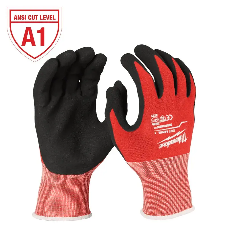 Milwaukee Cut-Resistant Work Gloves – Level 1, Dipped Coating, Size Xl (12-Pack) 1