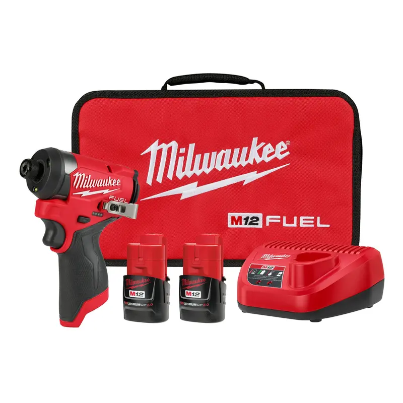 Milwaukee M12 Fuel 1/4-Inch Hex Impact Driver Kit 1