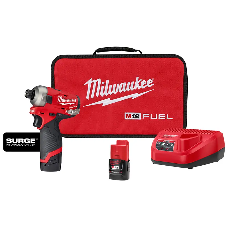Milwaukee M12 Fuel Surge 1/4" Hex Hydraulic Driver Kit 1
