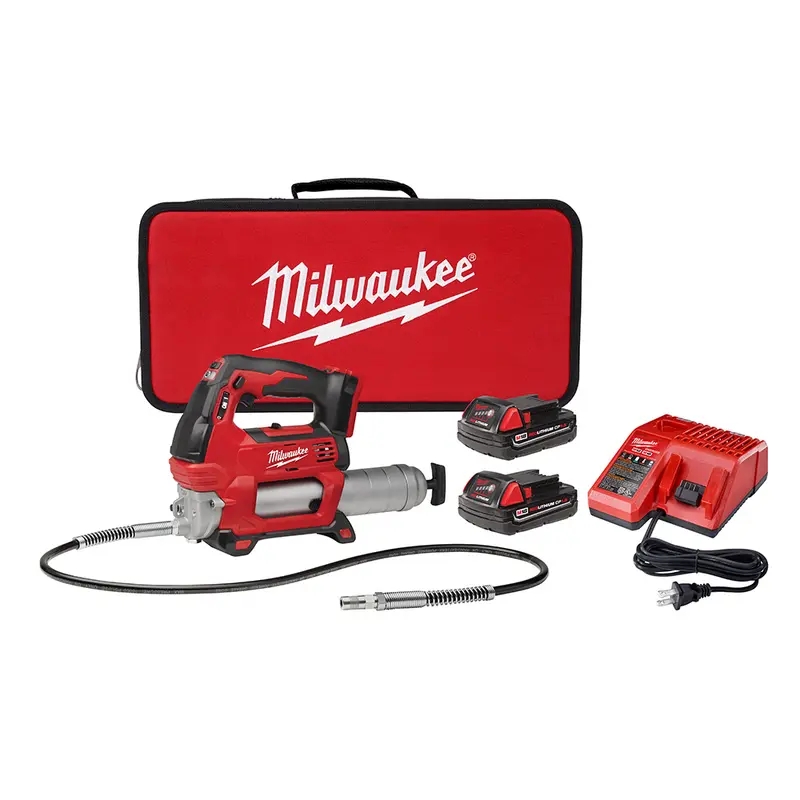 Milwaukee M18 2-Speed 18V Grease Gun Kit – Dual-Battery Ready 1