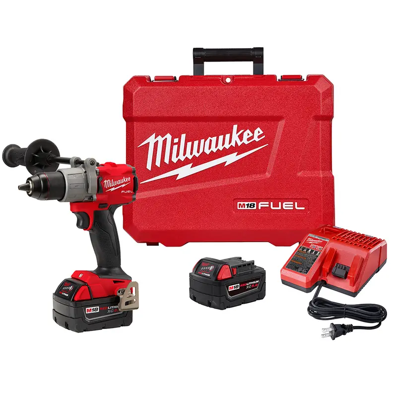 Milwaukee M18 Fuel 1/2" Hammer Drill Driver Kit 1
