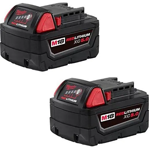 Milwaukee M18 Redlithium Xc 5.0Ah Extended-Capacity Battery Pack – 2-Pack 1