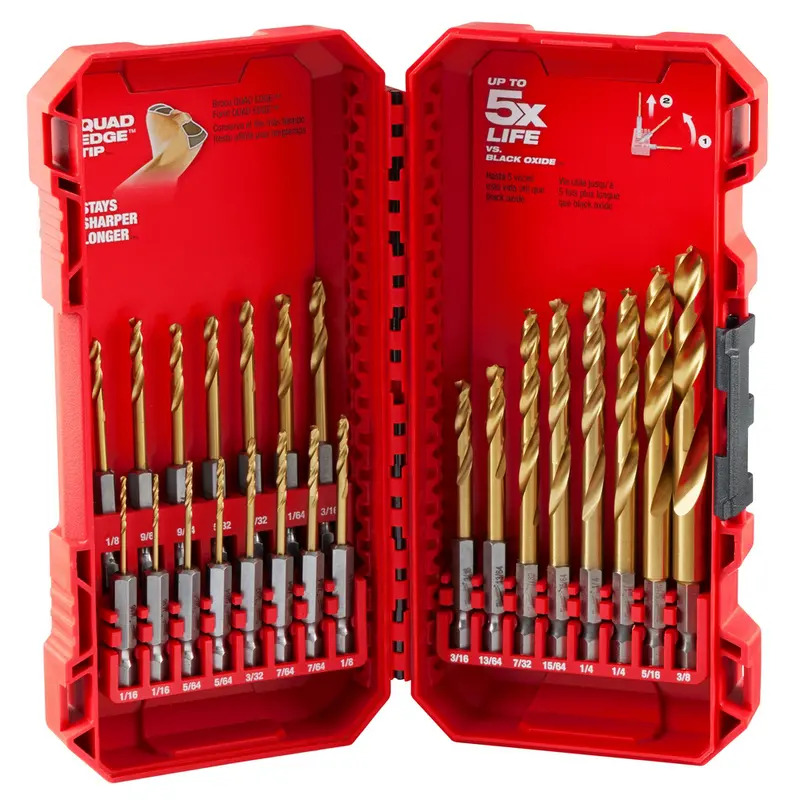 Milwaukee Shockwave Impact Duty Red Helix Titanium Drill Bit Set (23-Piece) 1