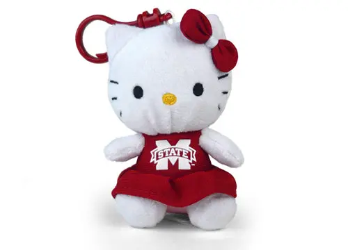 Mississippi State University Hello Kitty Keychain – 4-Inch Bulldog Spirit Accessory 1