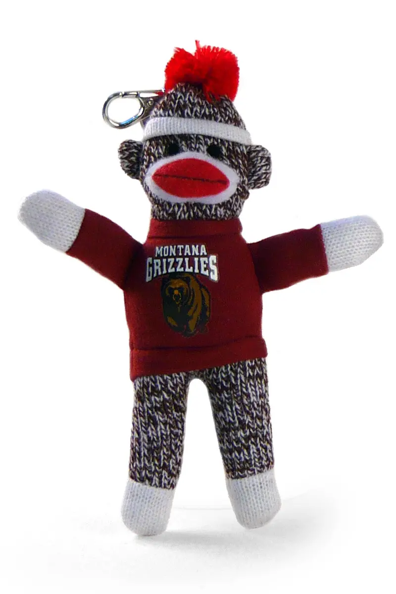 Montana Grizzlies Sock Monkey Keychain – 4-Inch Outdoor-Inspired Campus Charm 1