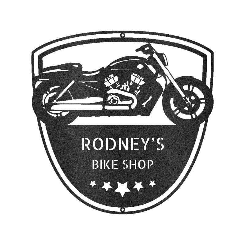 Motorcycle Enthusiast Wall Art – Bespoke Metal Sign Design 1