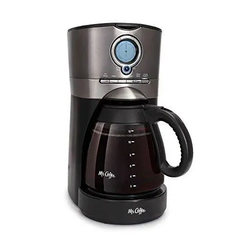 Mr. Coffee 12-Cup Programmable Coffee Maker – Black & Stainless Steel Design 1