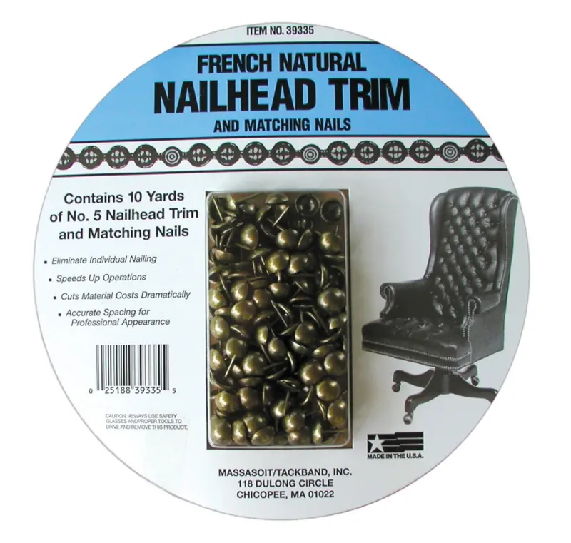 Nailhead Trim With Matching Upholstery Nails – 10-Yard Kit 1
