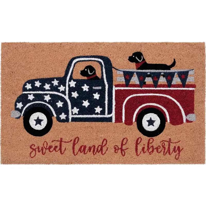 Natco Home Patriotic Dog Coir Doormat – 18-Inch By 30-Inch 1