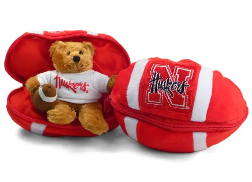 Nebraska Cornhuskers 8-Inch Zipper Football Toy 1