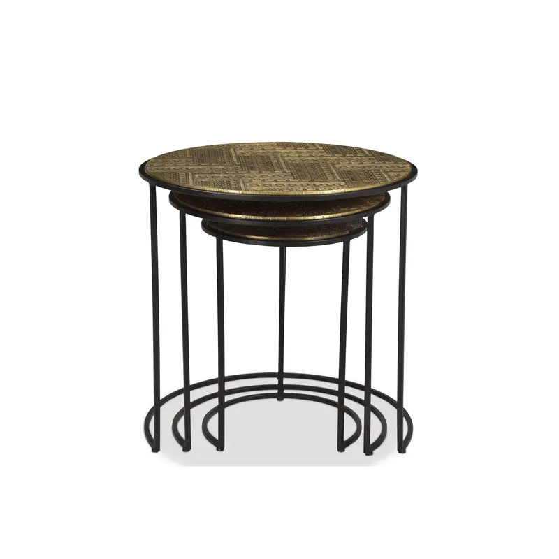 Nedir Minimalist Iron Nesting Tables – Matte Black Set 1