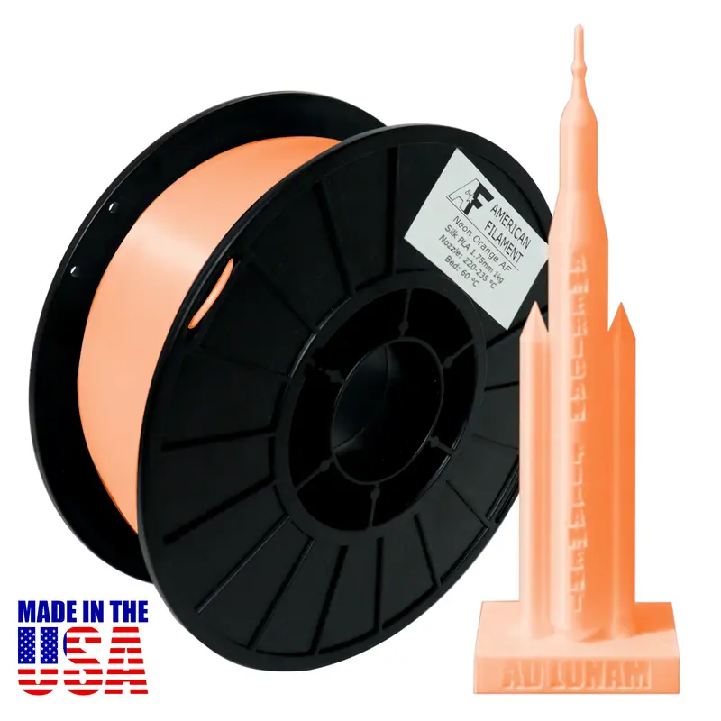 Neon Orange Silk-Effect Pla 3D Printing Filament – 1.75 Mm, 1 Kg Spool 1