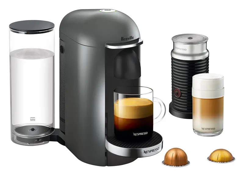 Nespresso Vertuoplus Deluxe Espresso & Coffee System With Breville Aeroccino Frother 1