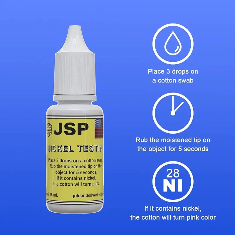 Nickel Allergy Detection Kit: Dimethylglyoxime Spot Test For Jewelry, Watches & Accessories 1
