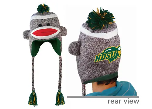 North Dakota State Sock Monkey Beanie Hat 1