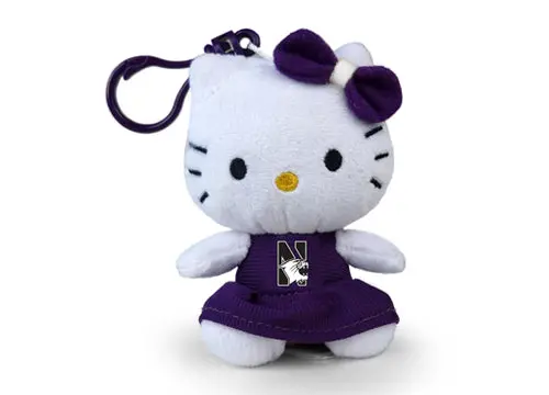 Northwestern University Hello Kitty Keychain – 4-Inch Licensed Accessory 1