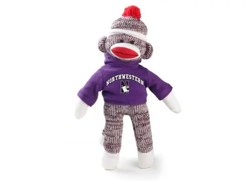 Northwestern University Sock Monkey Toy 1