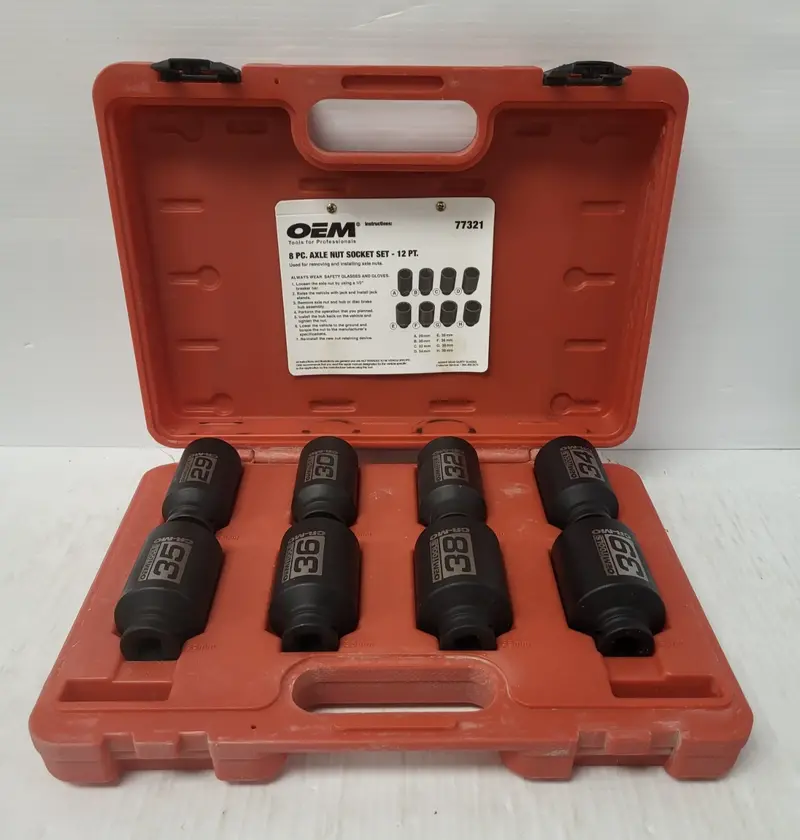 Oem 77321 8-Piece Axle Nut Socket Set – Specialty Impact-Grade Metric Sockets 1