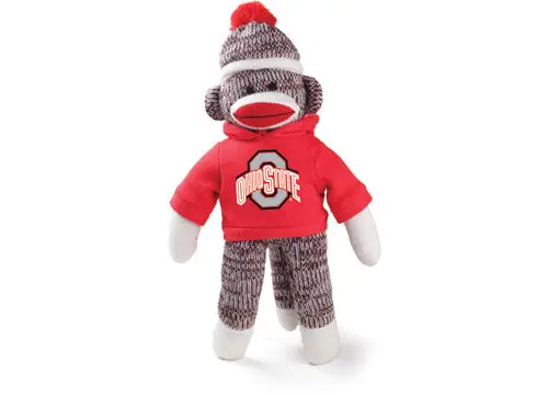 Ohio State Buckeyes Sock Monkey Stuffed Animal 1