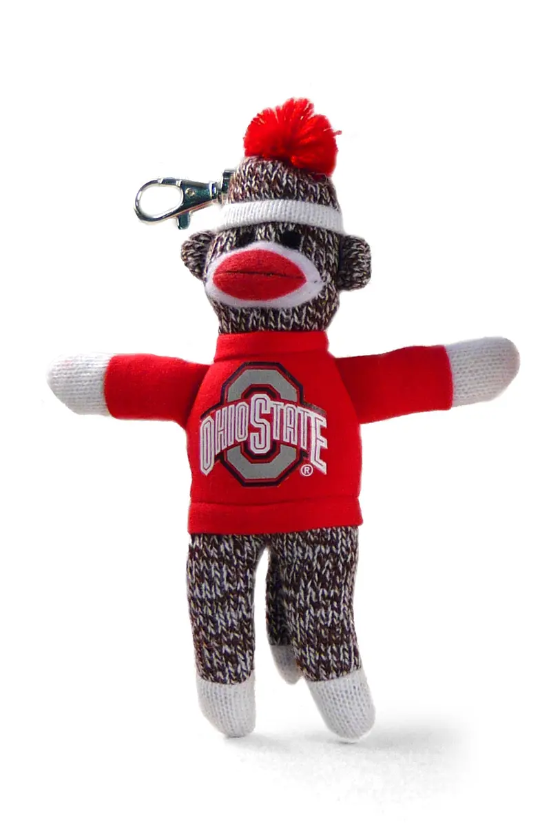 Ohio State University Sock Monkey Keychain – 4-Inch School Spirit Accessory 1
