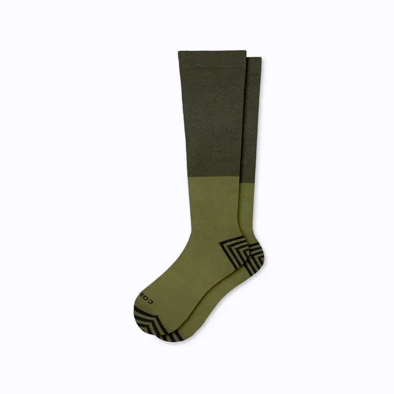 Olive Colorblock Cloudcotton Compression Socks 1