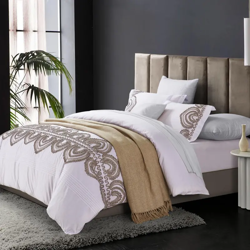 Padma Floral Embroidered Duvet Cover Set 1