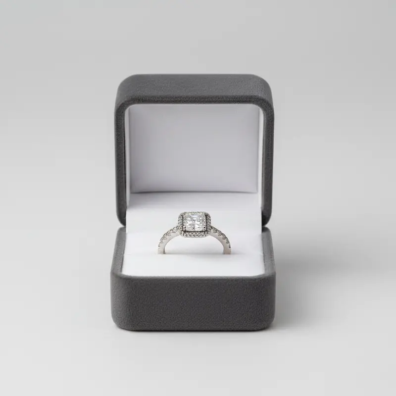 Pandora Timeless Square Sparkle Halo Ring In Sterling Silver 1